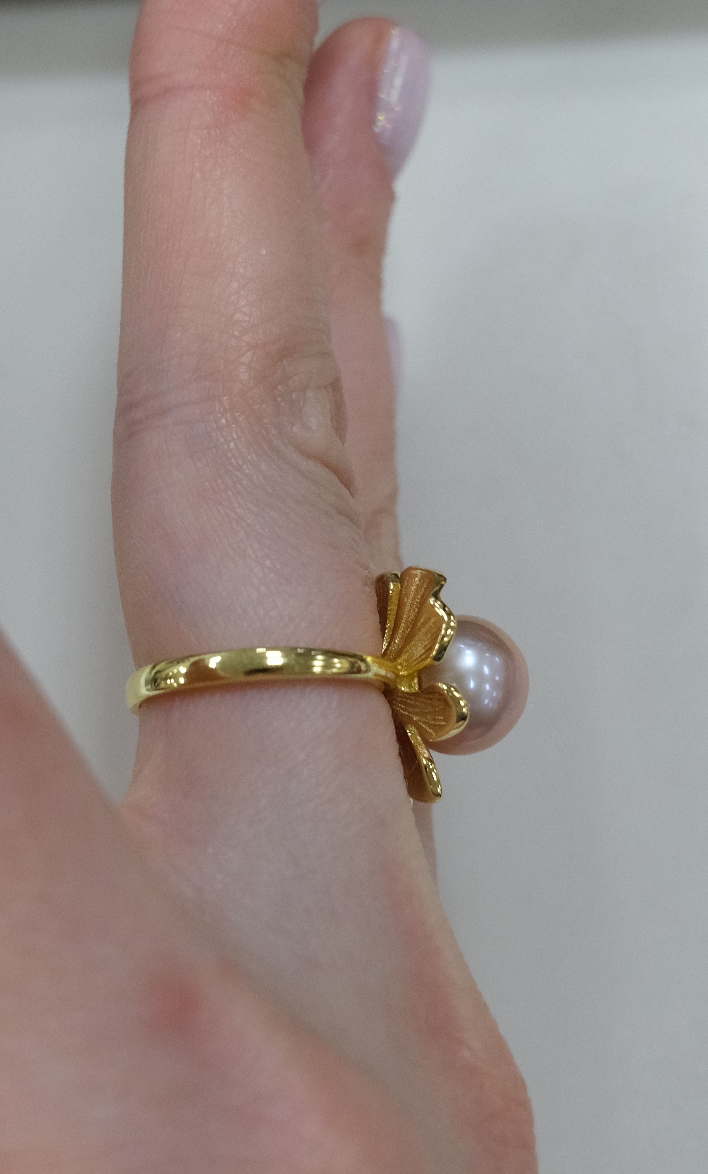 Серебряное кольцо с жемчугом Эдисон "Цветок"